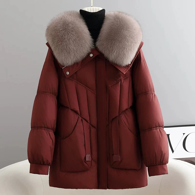 高级感超保暖棉服女冬季新款可拆卸毛领加厚宽松时尚韩版棉袄外套