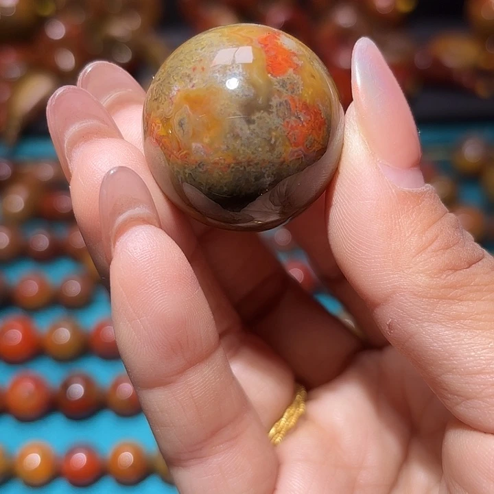 玛瑙/玉髓未镶嵌战国红珠子