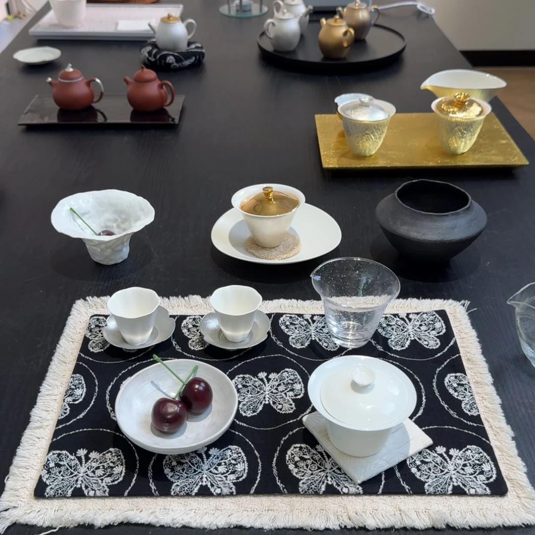 两条棉麻茶席一个