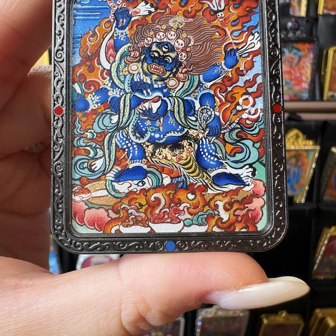 吊坠福利热贡大黑天纯手绘