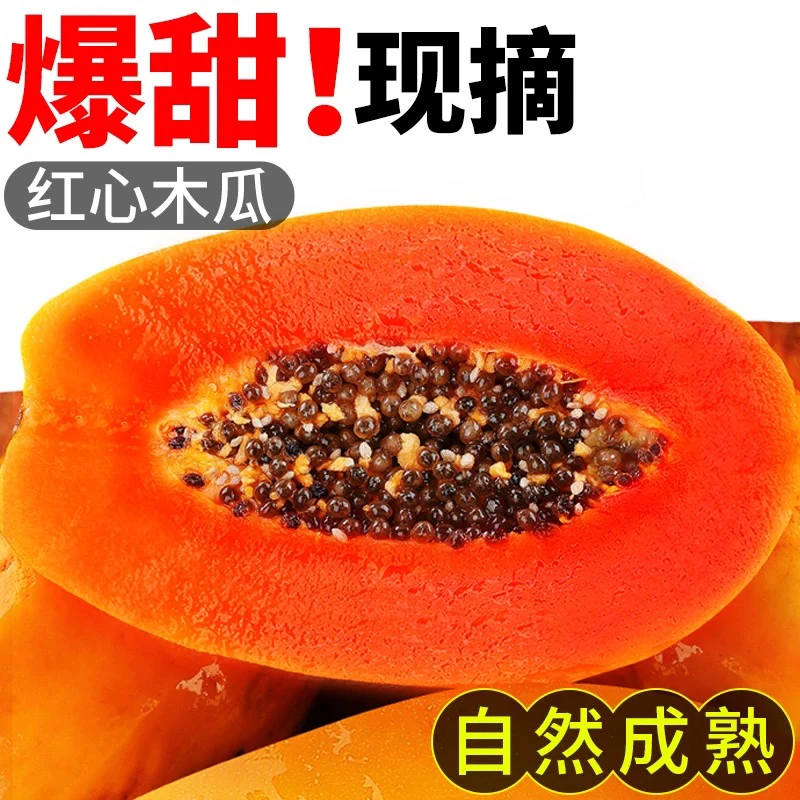现摘树上熟海南红心木瓜牛奶木瓜5斤/10斤炖汤青皮产妇冰糖心新鲜