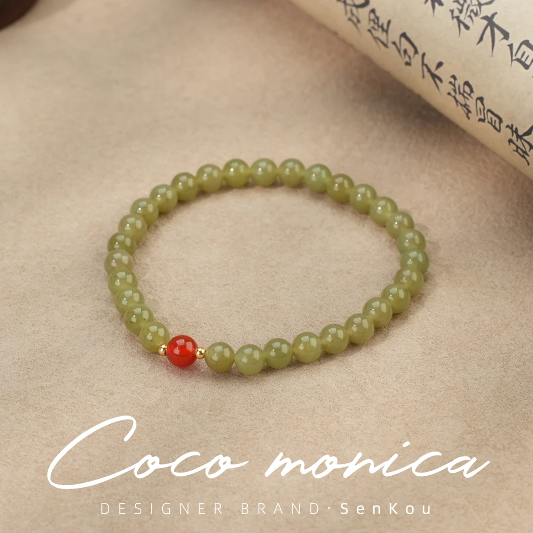 【小霞珠宝】和田玉女款百搭手链手串 AD402