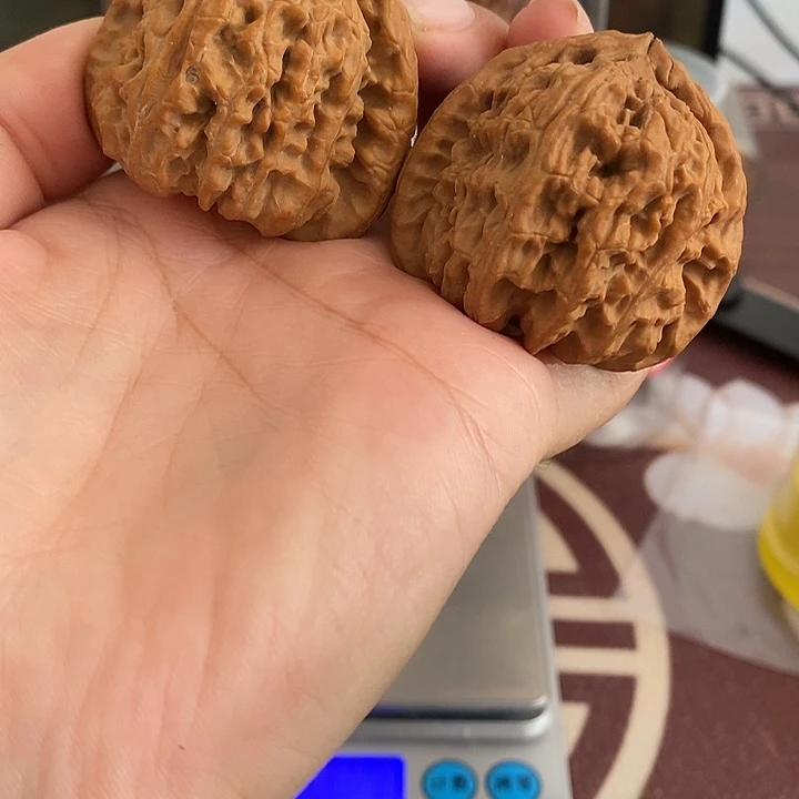 文玩核桃吊坠白狮子