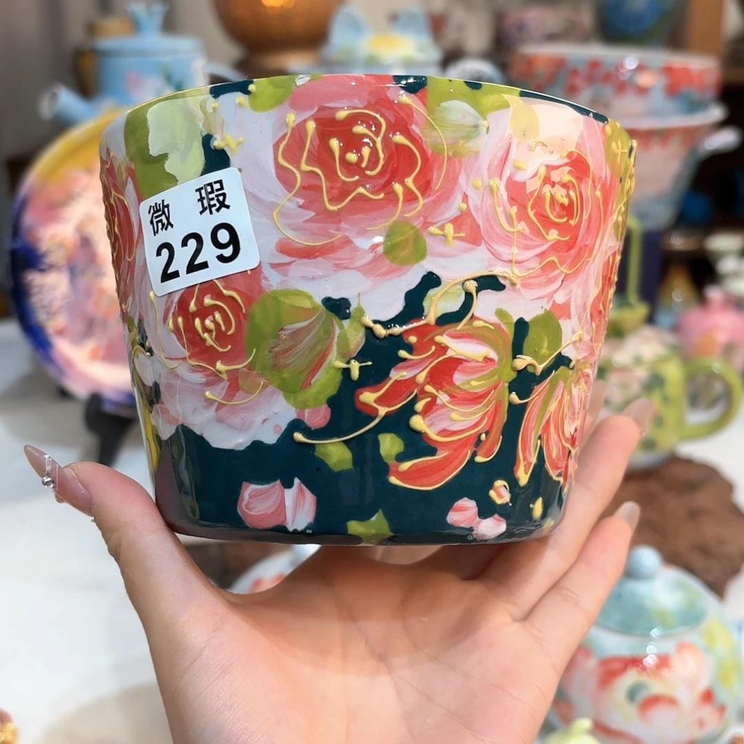 飏***意景德镇手绘高温釉下彩陶瓷茶具