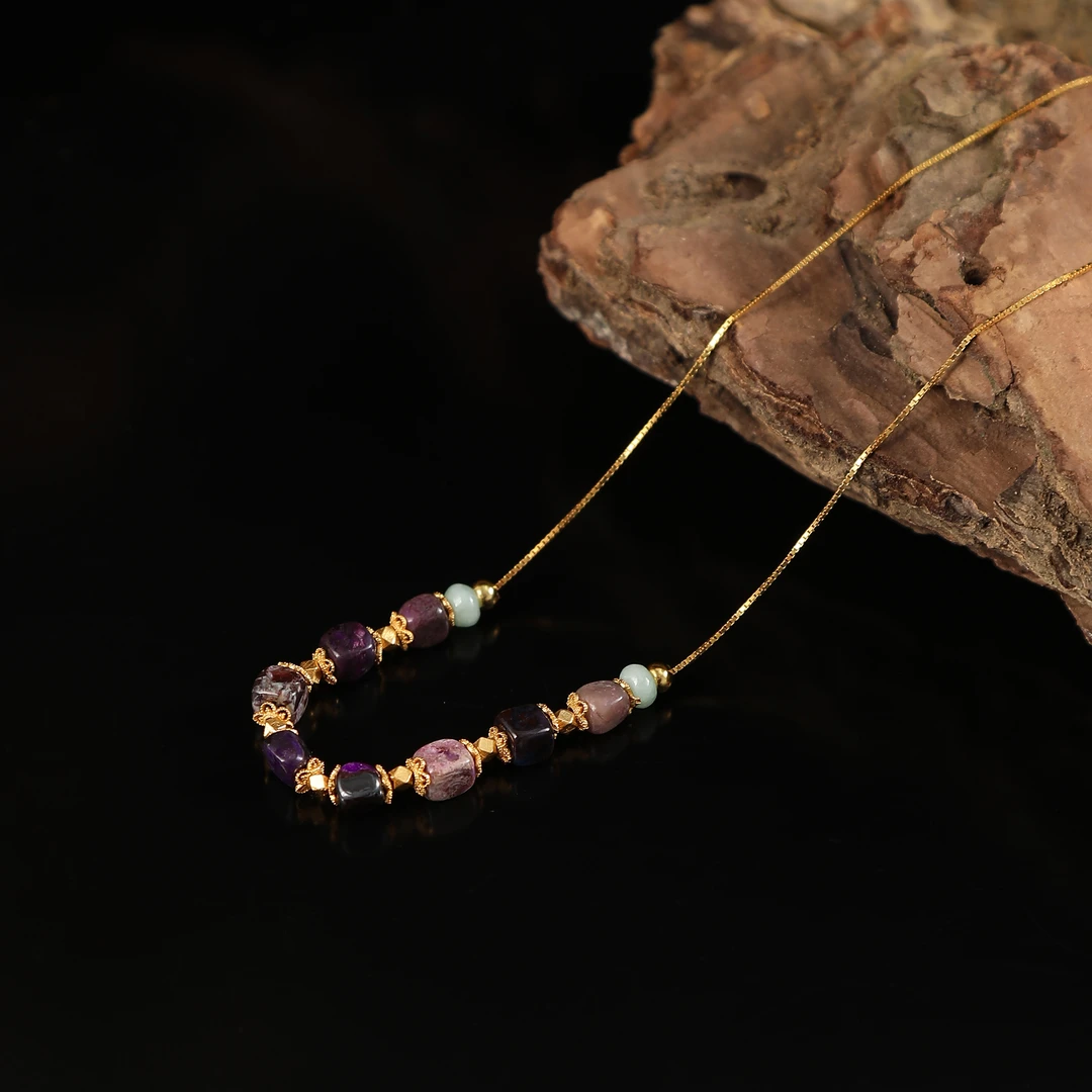 一了个卜【紫绮】舒俱来翡翠微笑链