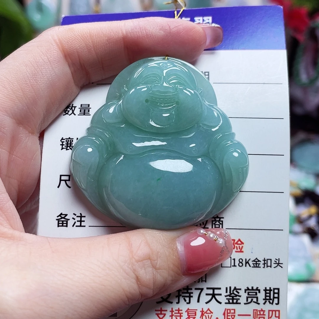 翡翠未镶嵌颈饰佛公39