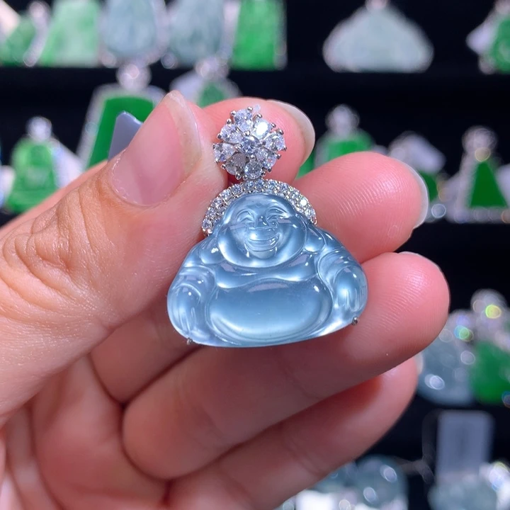 【闪购商品】颈饰银S925镶嵌翡翠天然翡翠