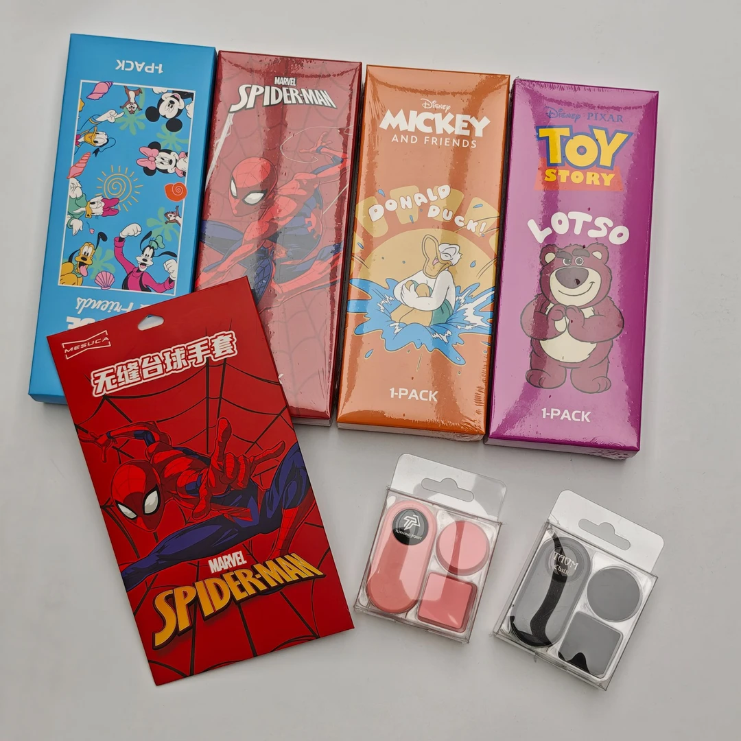 迪士尼联名蜘蛛侠手套＋台球杆专用擦杆布＋巧克夹