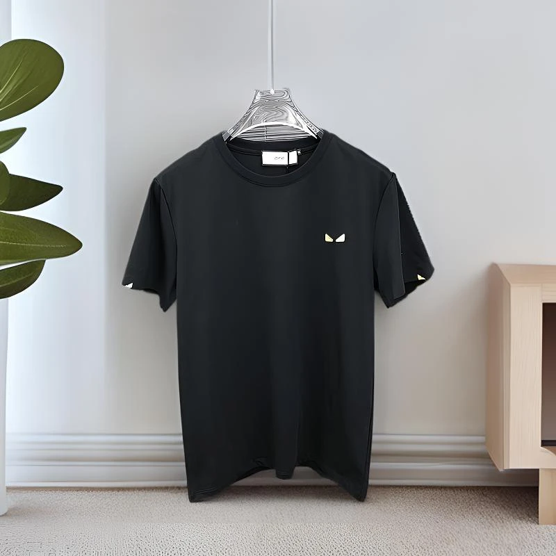 普卡夕赫高端潮牌男士夏季时尚小眼睛休闲纯棉圆领男士短袖T恤