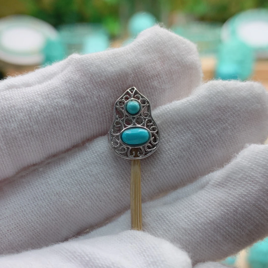 绿松石银S925镶嵌配饰