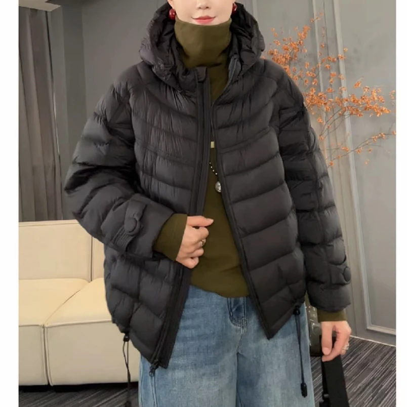 大码棉服棉衣胖mm韩版排骨女连帽宽松休闲轻薄保暖短款外套