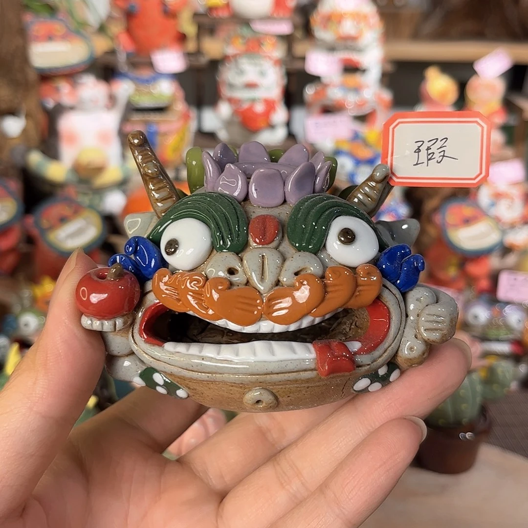 泥塑无*纯手工茶宠摆件