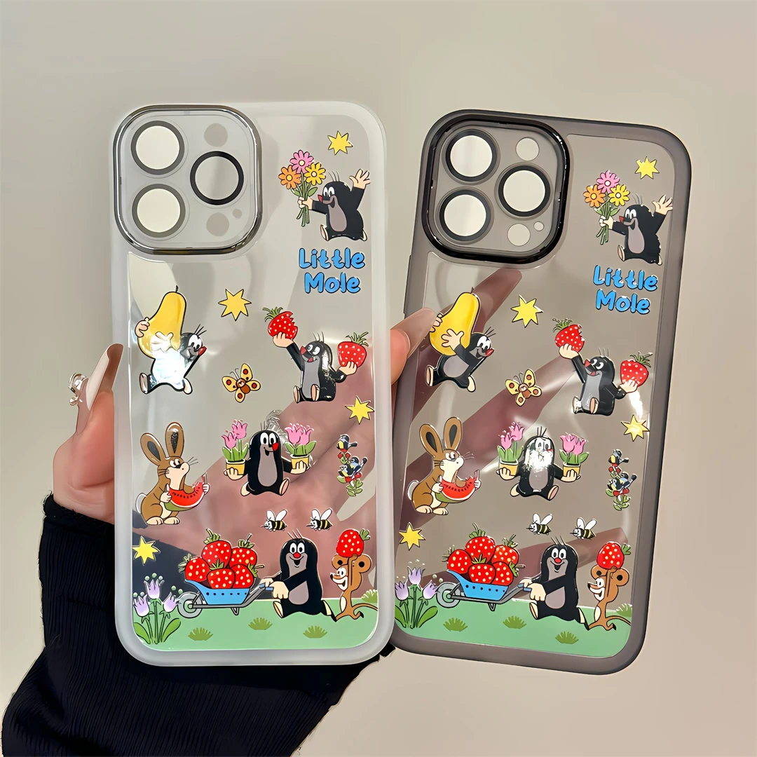 适用苹果16pro金属镜框防摔个性mate70手机壳华为p水果鼹鼠小米15
