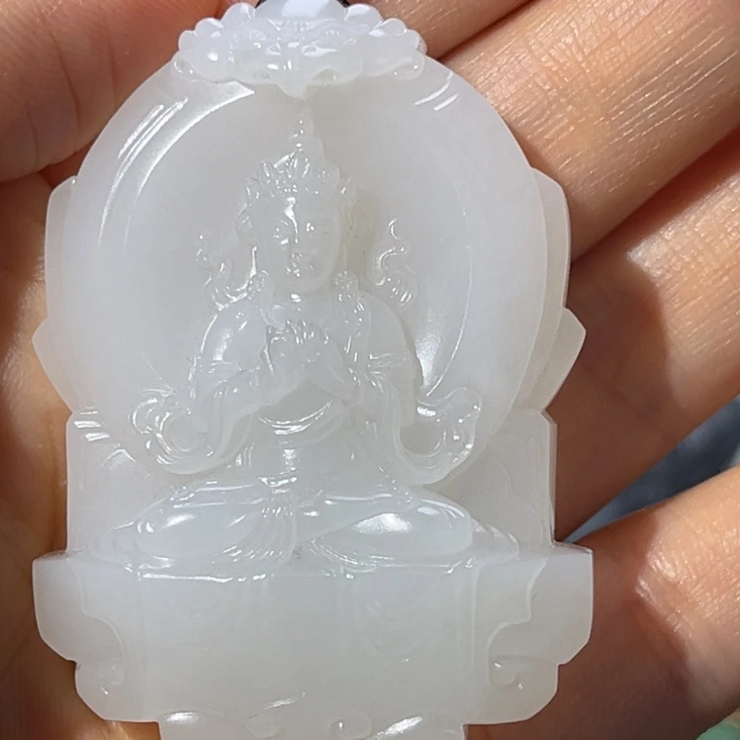 和田玉未镶嵌吊坠(赠链)金***客