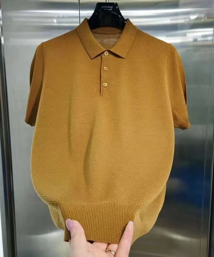 [甄选伊力特]高端男装奢品针织休闲百搭抗皱男短袖POLO衫
