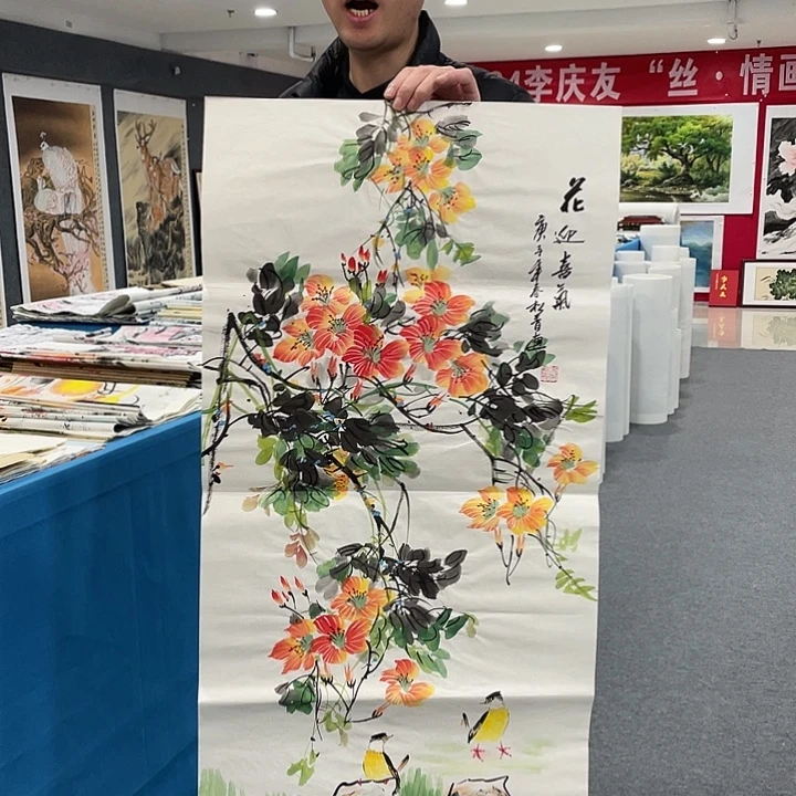 国画今天上午国画作品展示