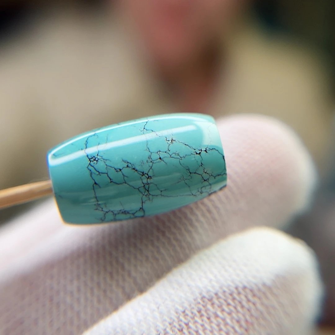 绿松石珠宝奇石未镶嵌11.5x20