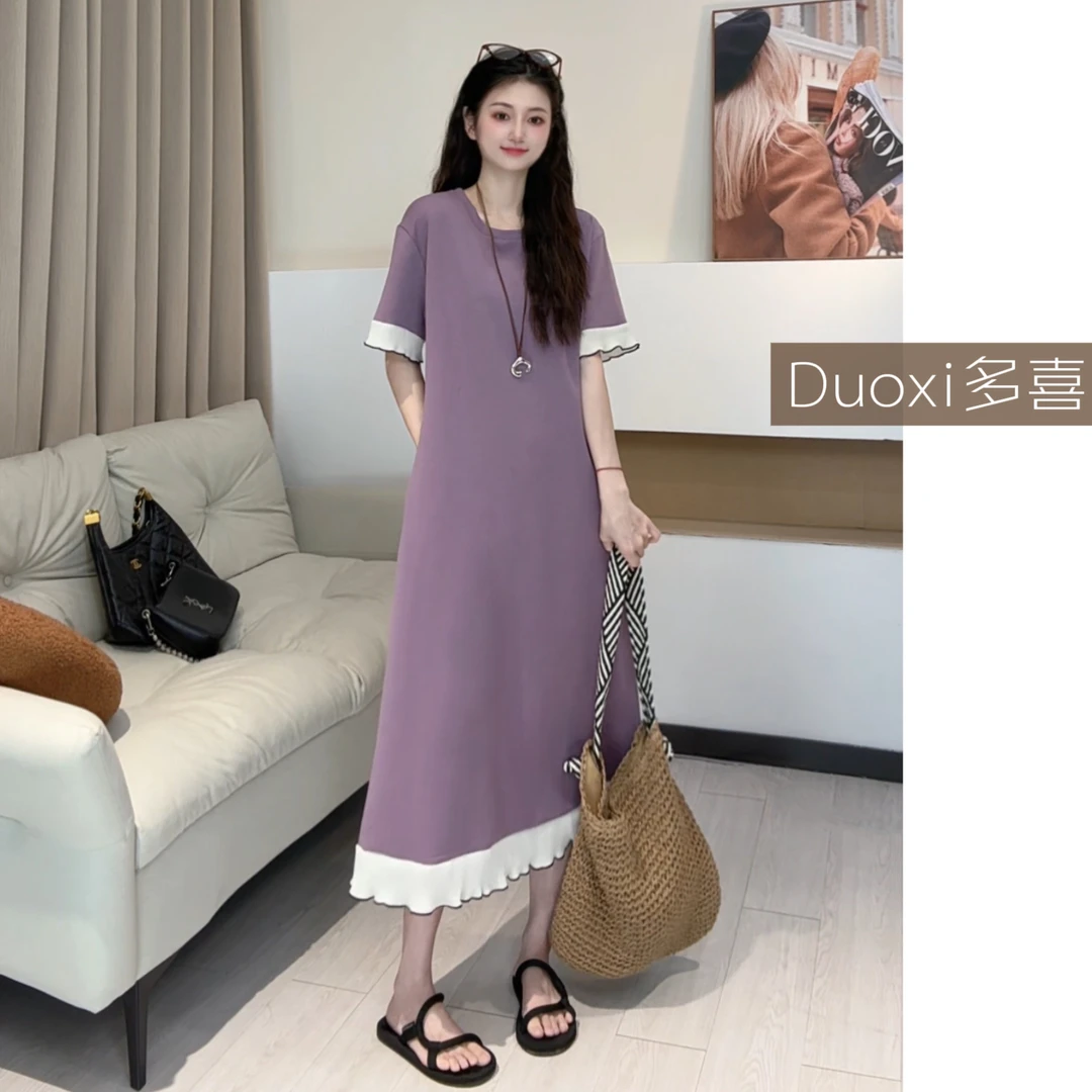 【Duoxi】"云梦裙"G515# 夏季连衣裙新款 显瘦遮肉气质休闲设计感2