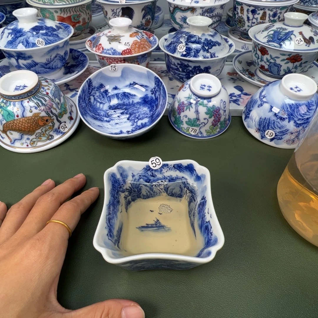 陶瓷景德镇纯手工纯手绘茶具木木59