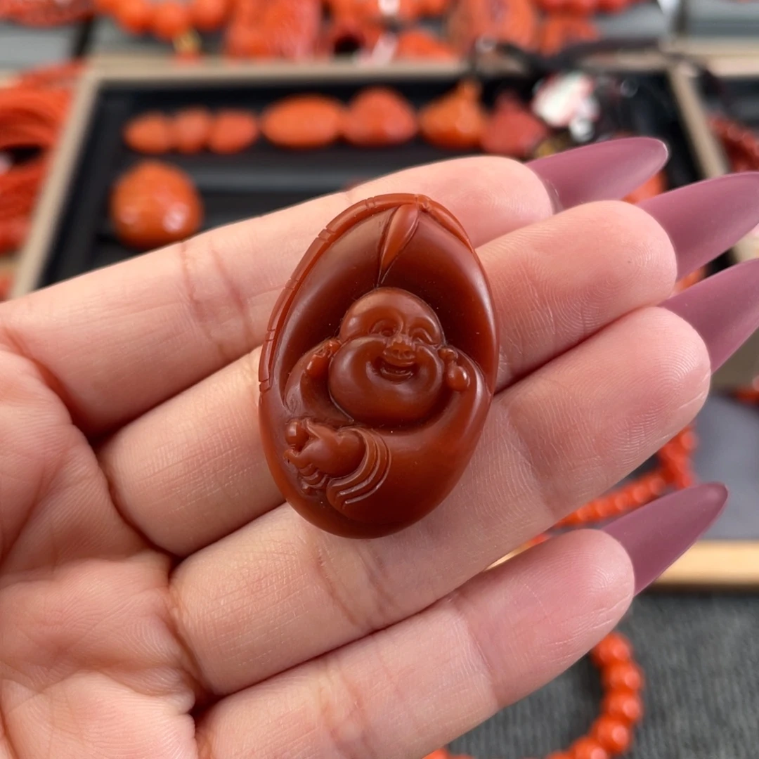 南红玛瑙未镶嵌吊坠(不含链)瓦西南红佛公