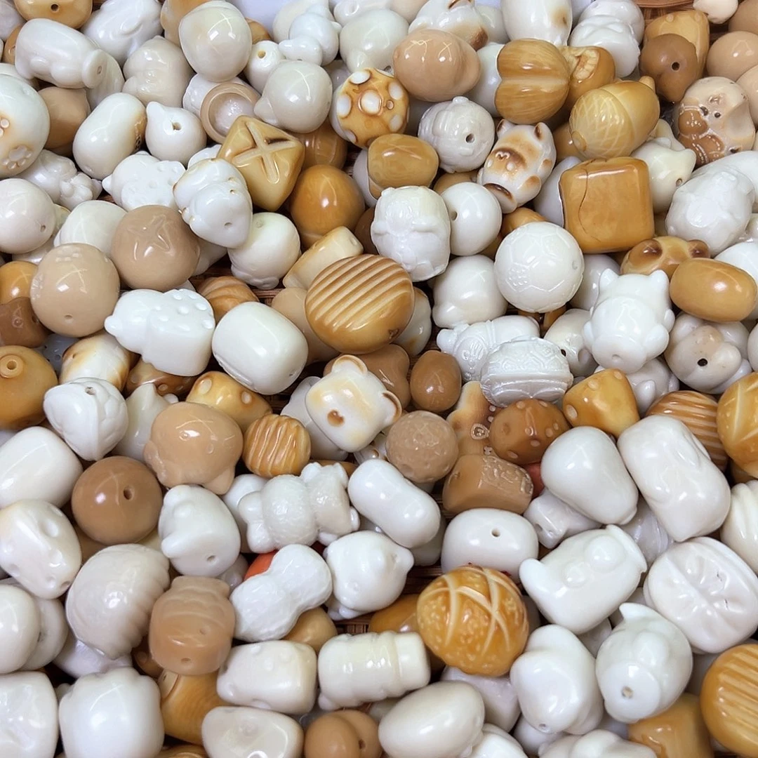 菩提根/象牙果手串瑕疵混4颗有坏有裂