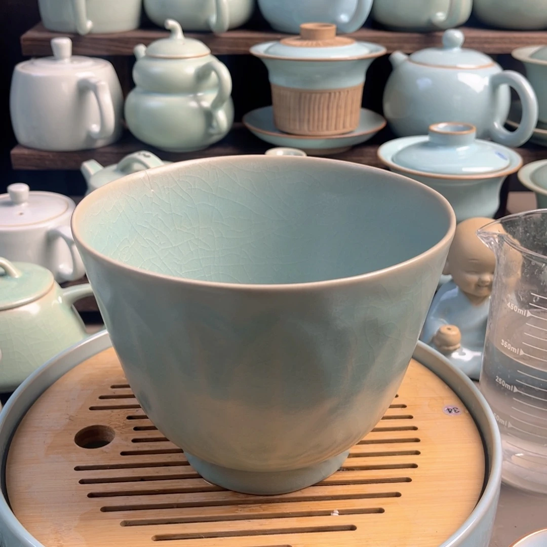 陶摆件瓷仿古釉深口洗