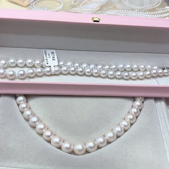曦***房天然珍珠项链银S925镶嵌淡水珍珠12