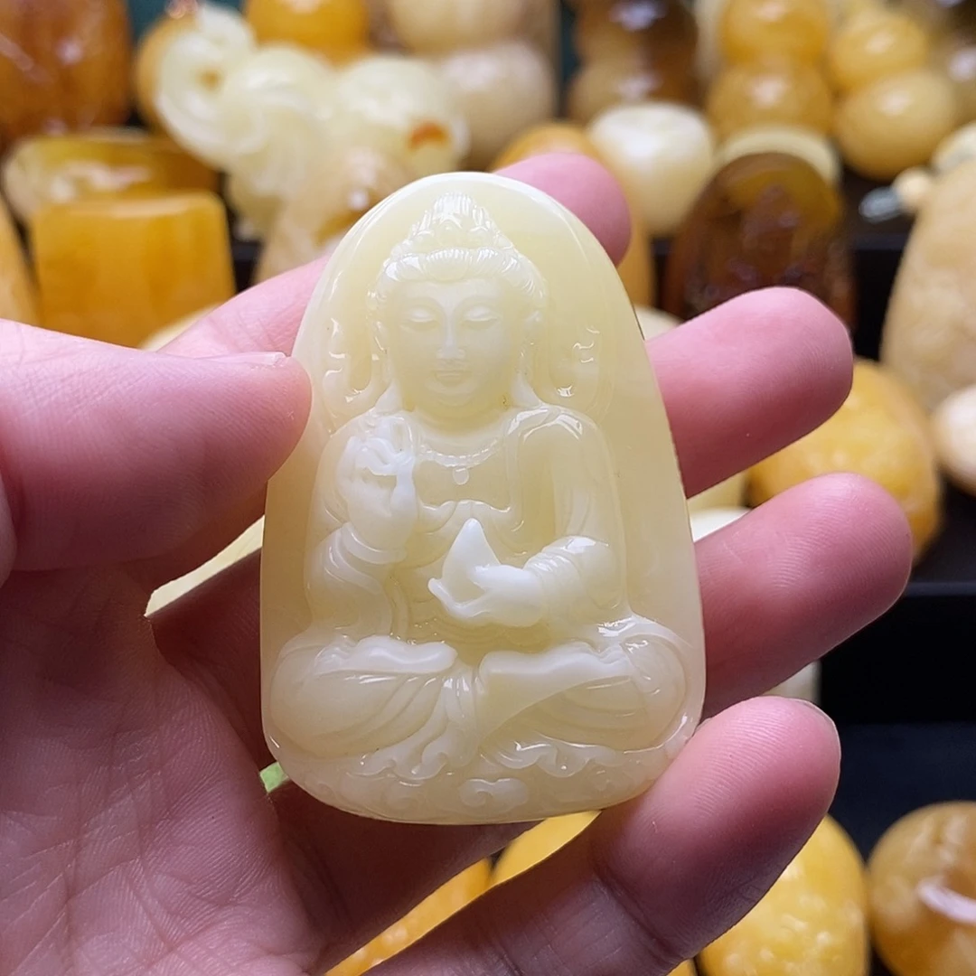 琥珀颈饰未镶嵌琥珀蜜蜡吊坠