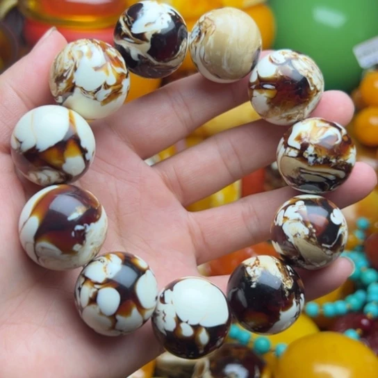 未镶嵌琥珀手链蜜蜡