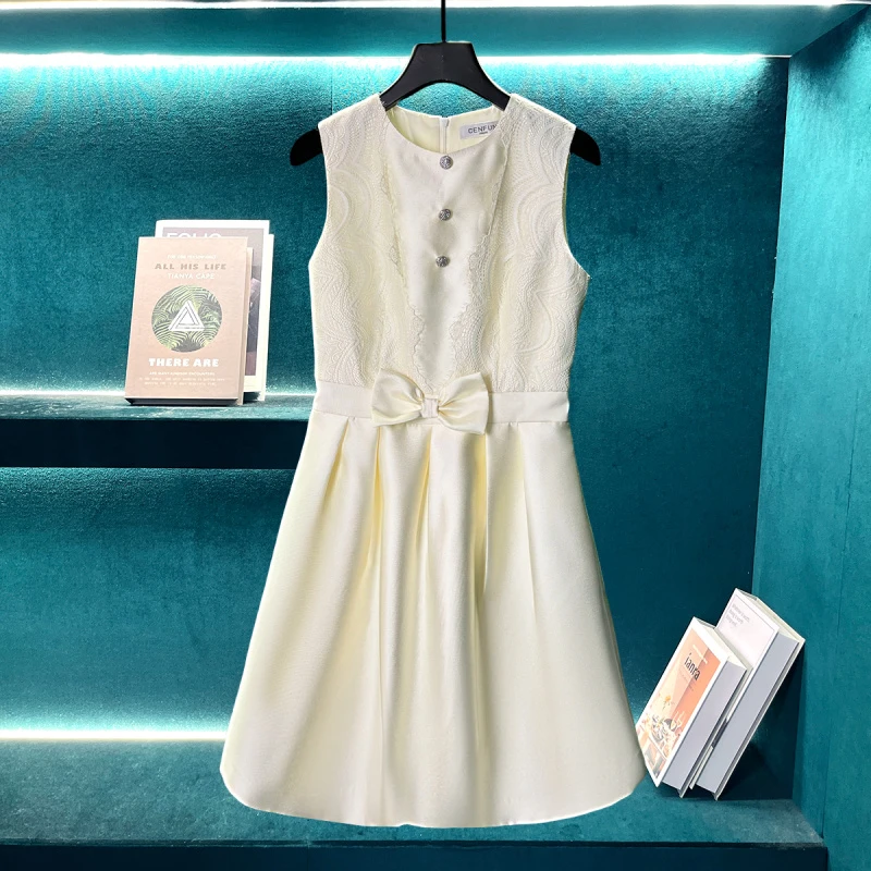 【CENFUN】无袖田园风蝴蝶结连衣裙E001208