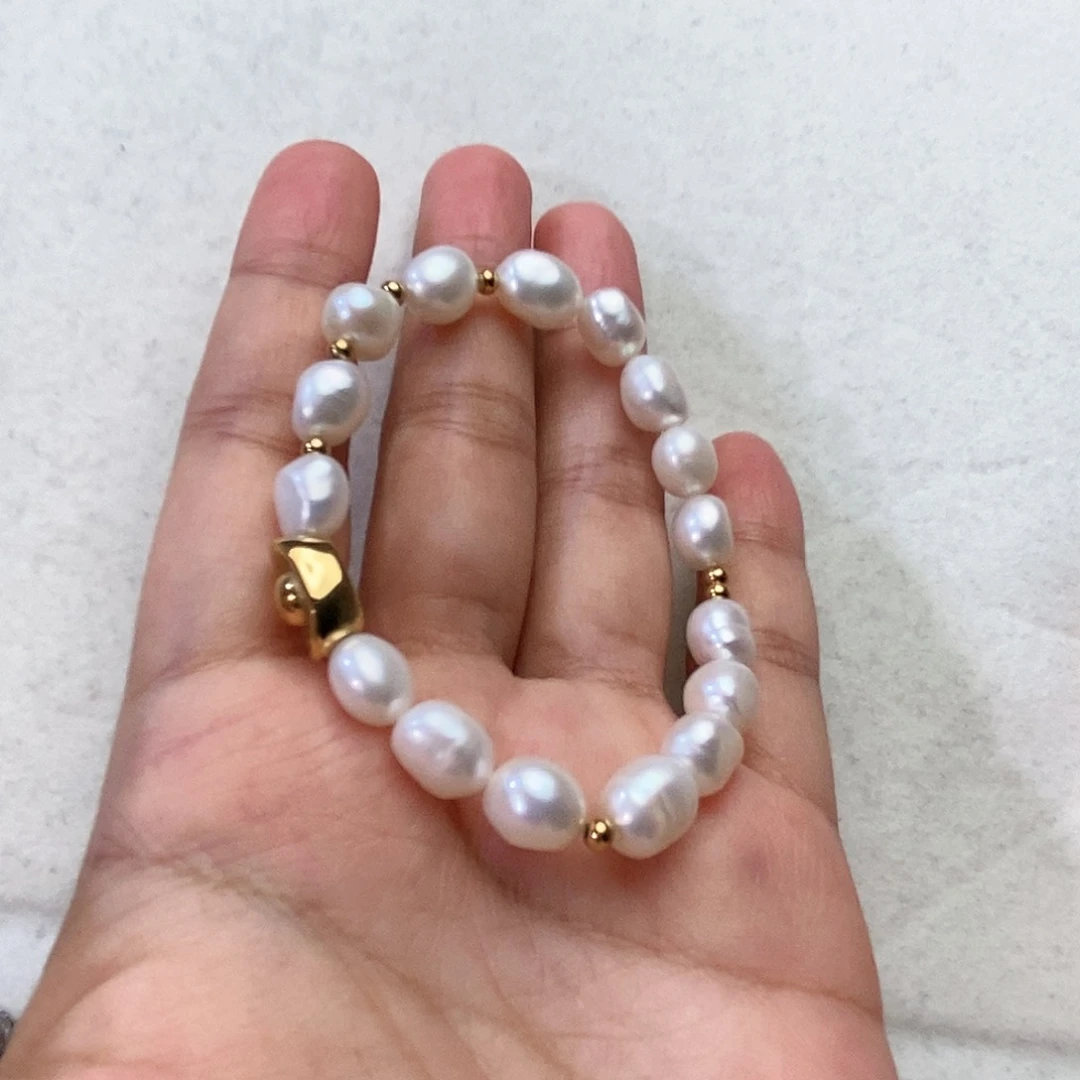 淡水珍珠手绳钛钢