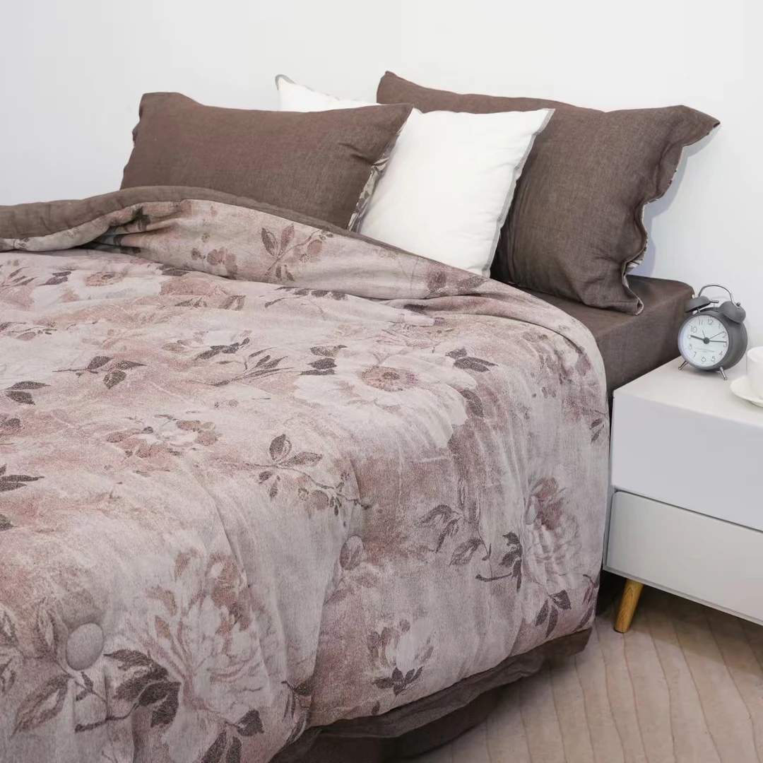 【蔓君-双人被】纯棉简约舒适棉轻奢系列床品