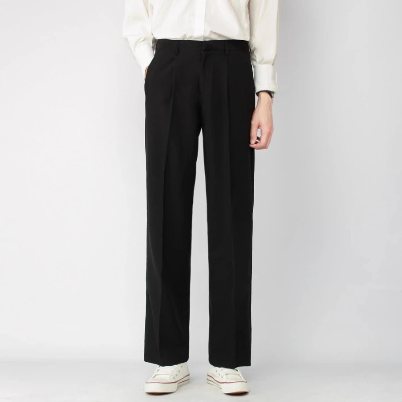 夏季美式潮牌宽松垂感西裤春秋季休闲裤男复古百搭显瘦直筒长裤子