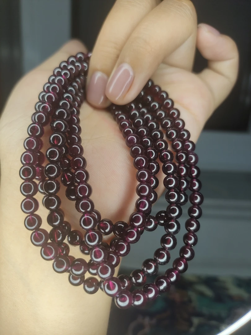 非金属锦纶手链 六圈紫牙乌手链