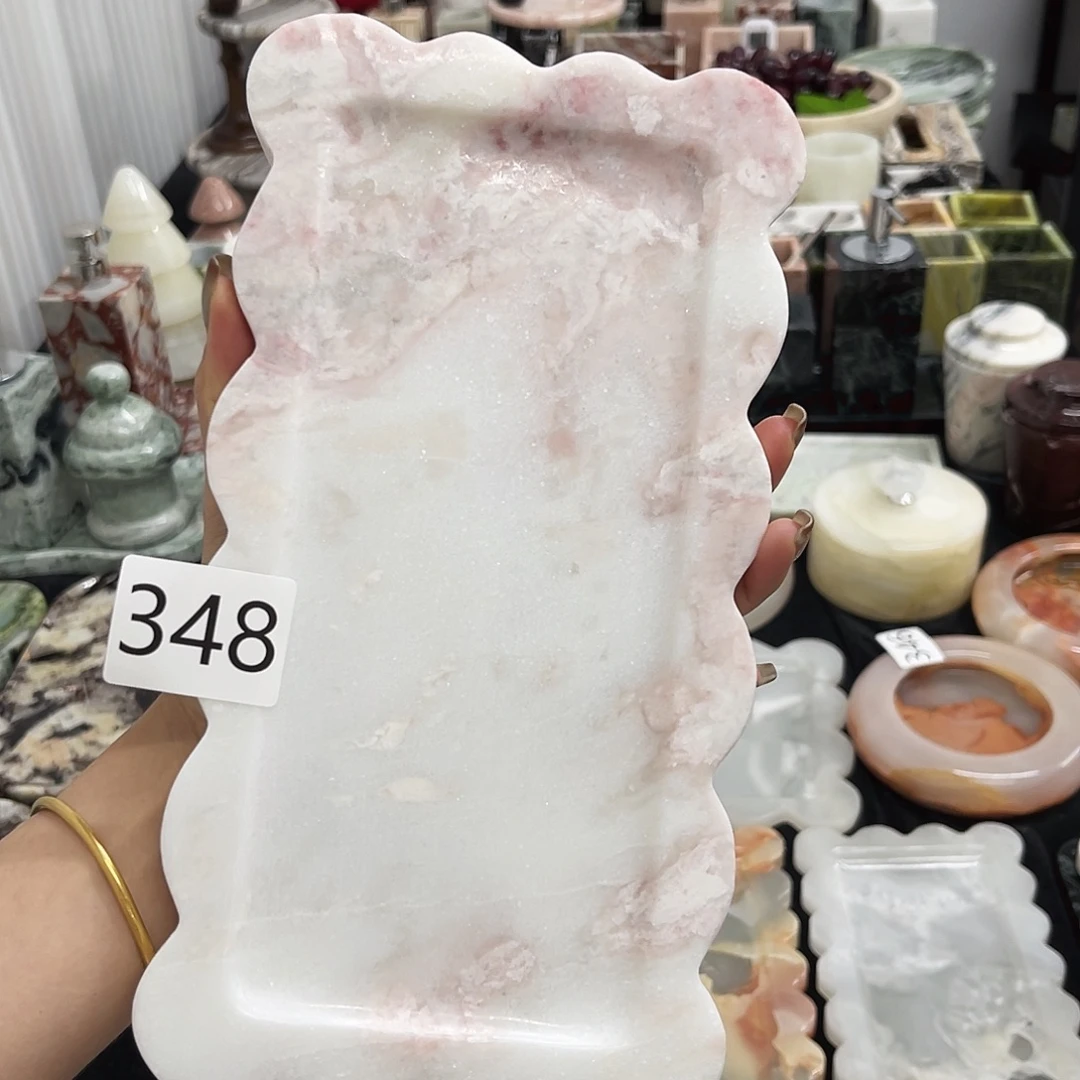 石材348号彩虹玫瑰饼干盘