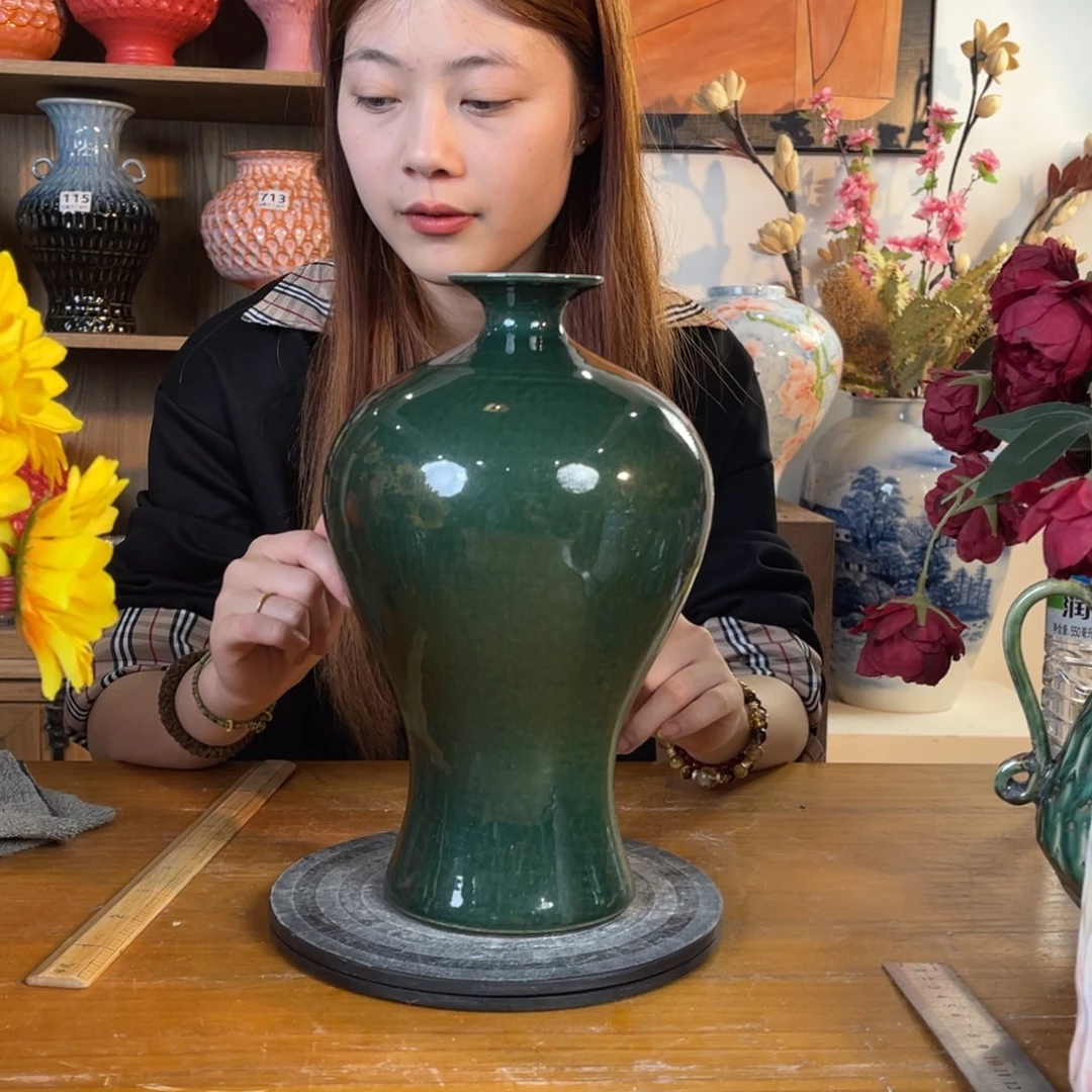 摆件陶瓷花瓶高28口3特价