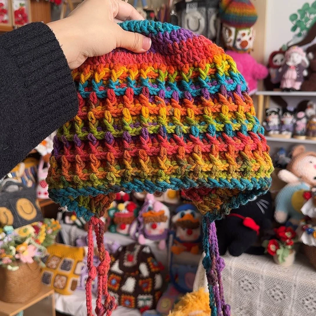 织物艳秋华夫格帽子