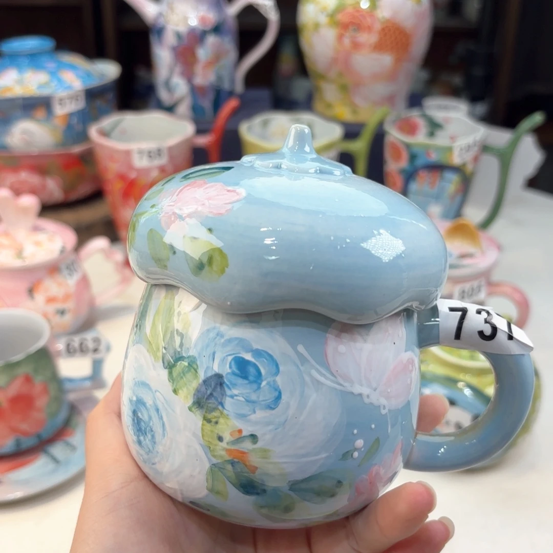 景德镇手绘高温釉下彩陶瓷茶具