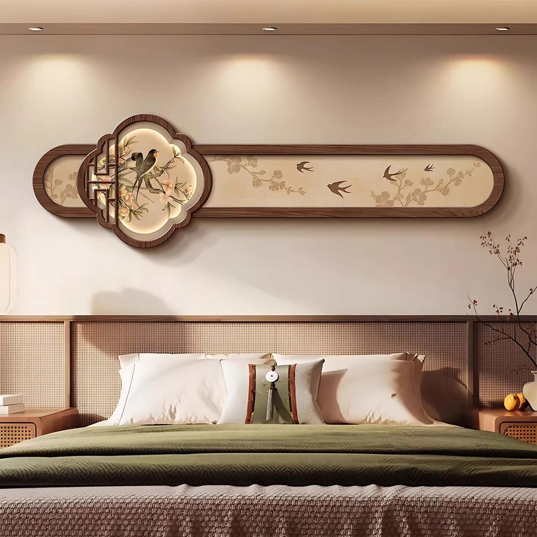 085/中古风卧室装饰画画花鸟画画床头画画挂画画高级感民宿主卧