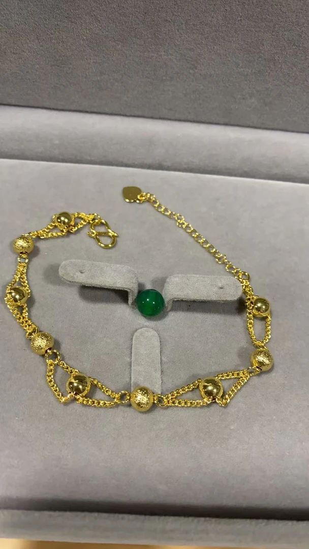 A675阿文专属金色精工手链 玛瑙珠 渡金 饰品多样性发货