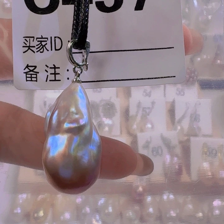 淡水珍珠银S925镶嵌颈饰