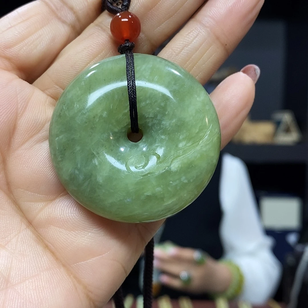 岫玉挂件吊坠手把未镶嵌