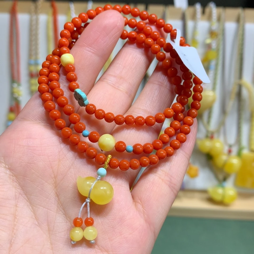 南红玛瑙手链未镶嵌4m m