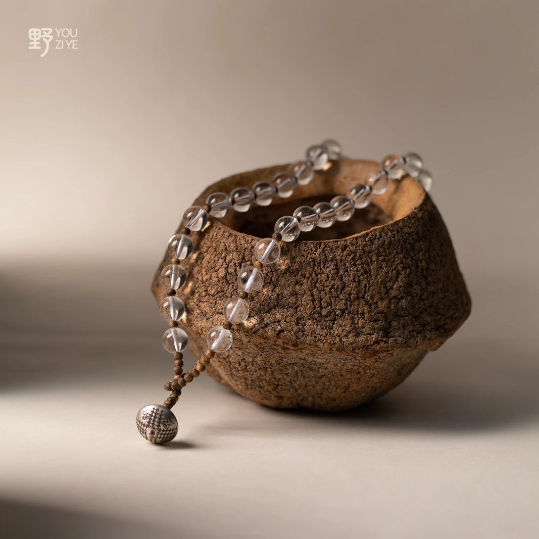 由子野【大自在】白水晶 奇楠 925银项链小众珠宝