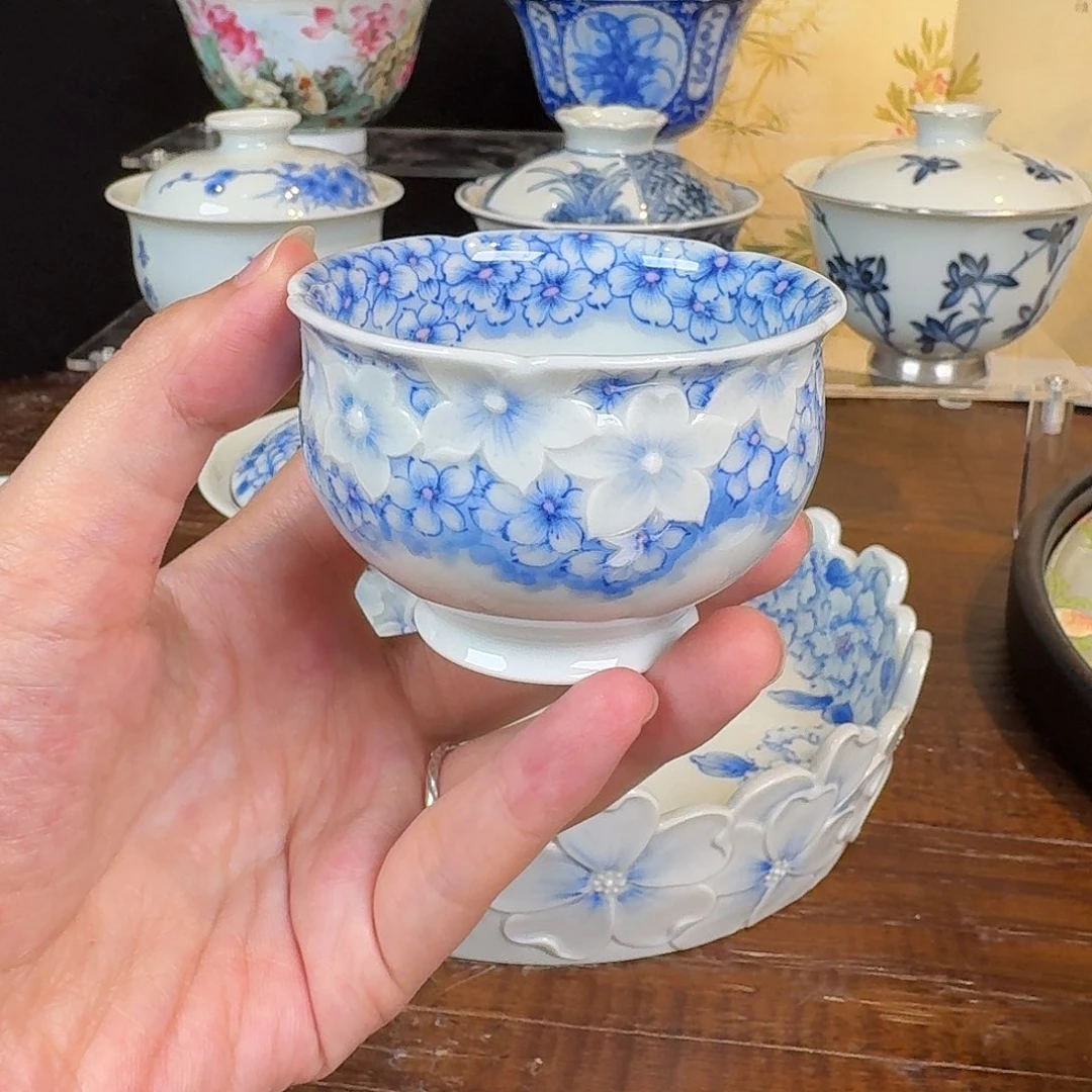 青樵轩雕刻樱花炉式杯