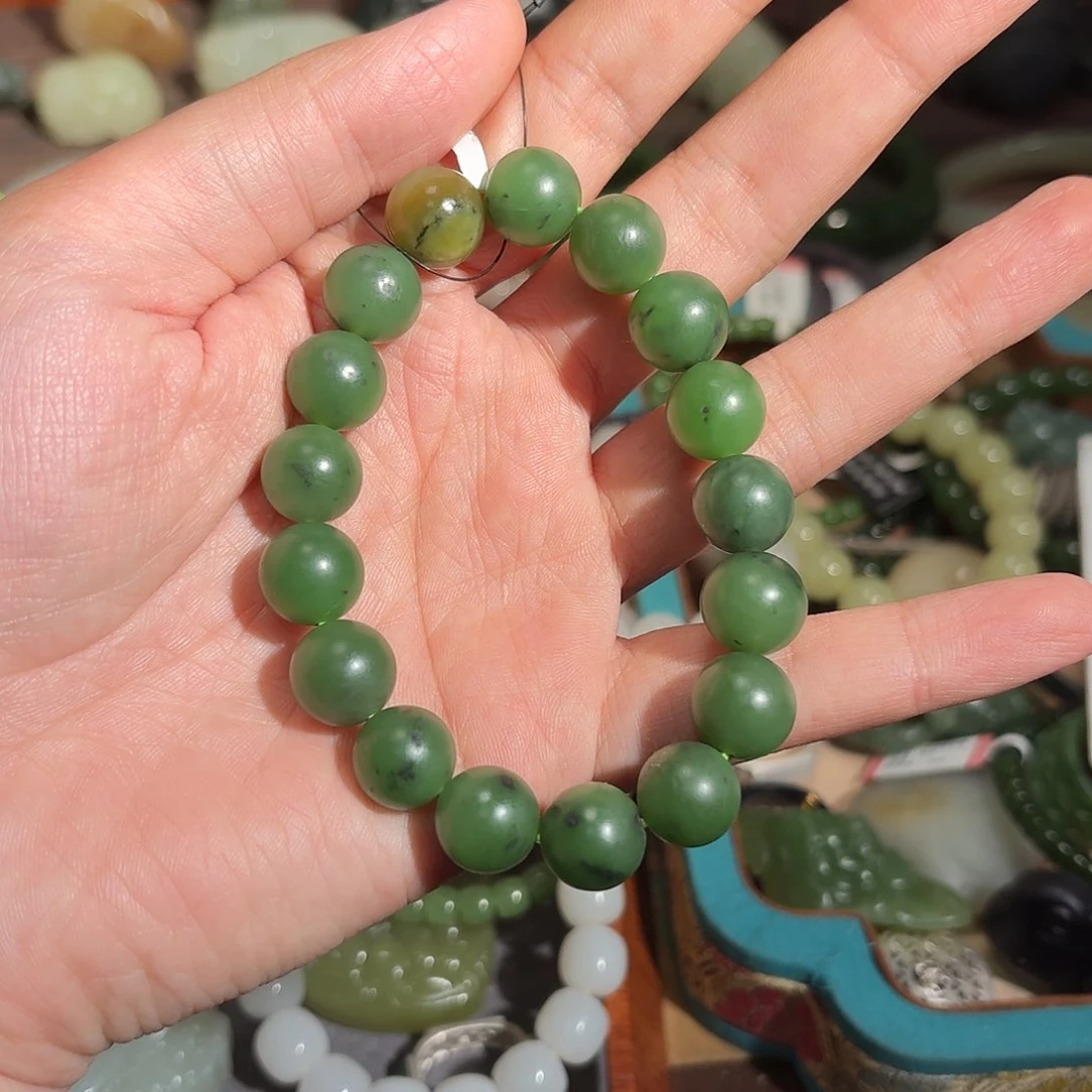 和田玉手串未镶嵌团*