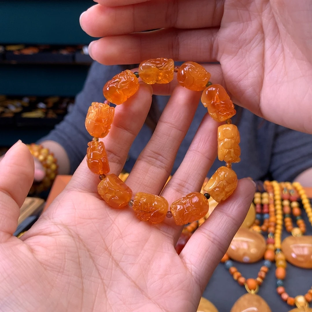 蜜蜡未镶嵌手串天然