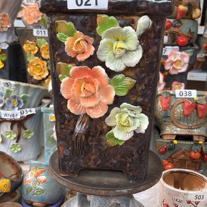 紫砂花盆粗陶材质多肉花盆