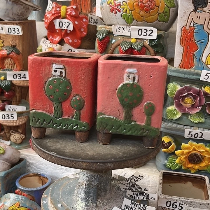 粗陶材质多肉花盆