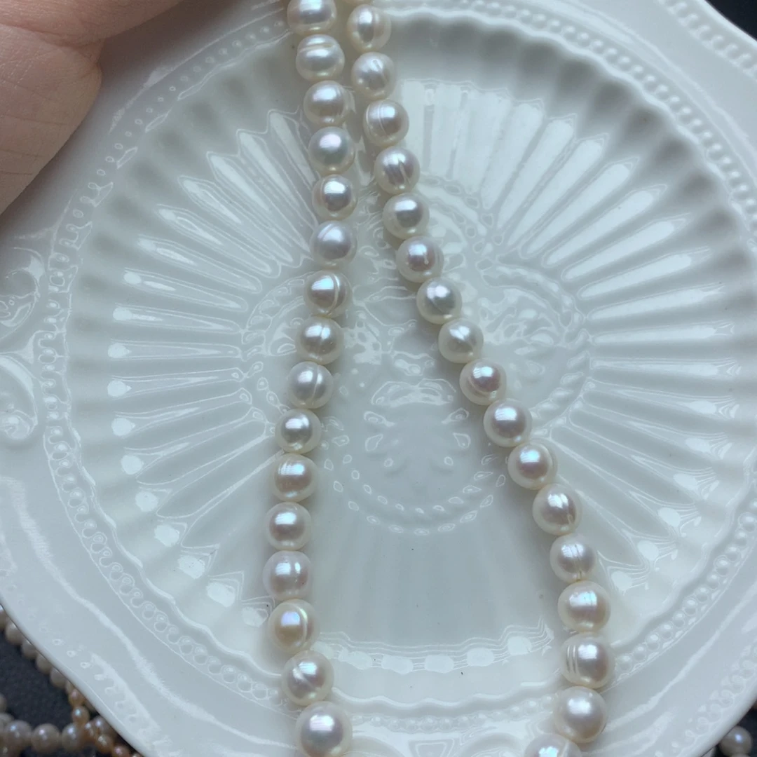 淡水珍珠7-8未镶嵌项链a41